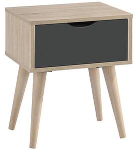 Scandia Wooden Lamp Table In Oak And Grey