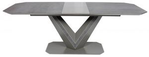 Becton Ceramic Extending Dining Table In Slate Grey