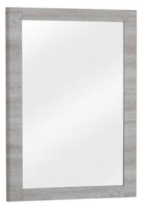 Batya Wooden Wall Mirror Rectangular In Grey Oak Effect Frame