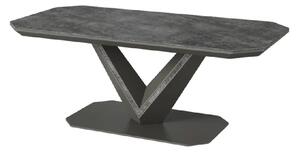 Becton Ceramic Rectangular Coffee Table In Slate Grey