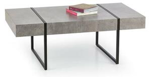 Sanyu Wooden Coffee Table With Metal Legs In Stone Effect