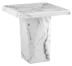 Raylyn Marble Lamp Table Square In White