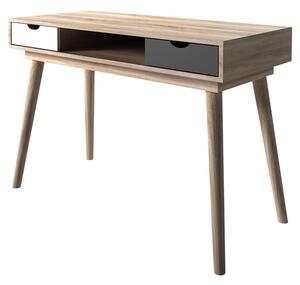 Scandia Wooden Laptop Desk In Oak And Grey