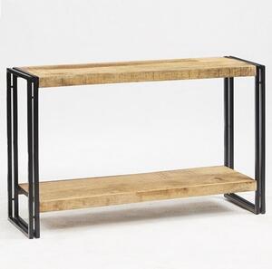 Clio Wooden Console Table In Reclaimed Wood And Metal Frame