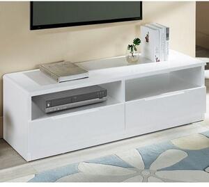 Magaly Modern TV Stand In White High Gloss With 2 Drawers