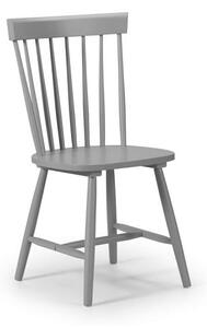 Takiko Wooden Dining Chair In Grey Lacquered Finish