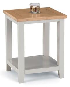 Raisie Wooden Lamp Table In Oak Top And Grey