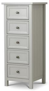 Madge Tall Chest Of Drawers In Dove Grey Lacquer