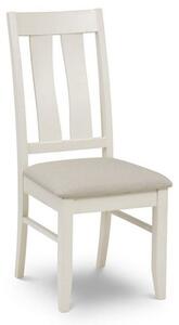 Palesa Wooden Dining Chair In Ivory Lacquered Finish