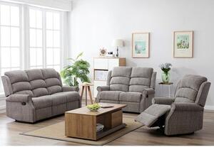 Curtis Fabric Recliner Sofa Suite In Latte