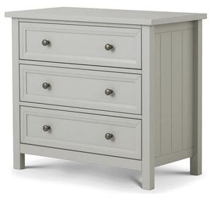 Madge Chest Of Drawers In Dove Grey Lacquer With 3 Drawers