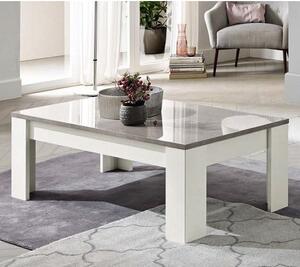 Lorenz Coffee Table Rectangular In Marble And White High Gloss