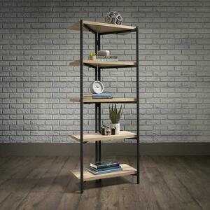 Indio Wooden Bookcase With 4 Shelves In Charter Oak