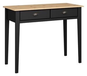 Nebula Wooden Study Desk In Black And Pine