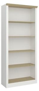 Nebula Wooden Bookcase With 4 Shelves In White And Pine