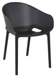 Shipley Outdoor Stacking Armchair In Black