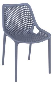 Aultas Outdoor Stacking Dining Chair In Dark Grey