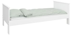 Albia Wooden Single Bed In White