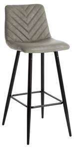 Malabo PU Leather Bar Chair With Metal Frame In Taupe