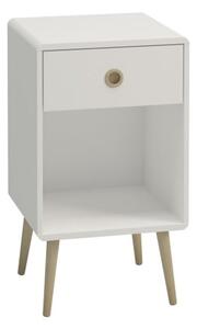 Strafford Wooden Bedside Cabinet With 1 Drawer In Off White