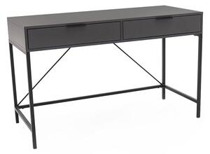 Redditch Wooden Laptop Desk With Black Metal Frame In Grey