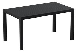 Aboyne Outdoor Rectangular 140cm Dining Table In Black