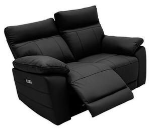 Posit Electric Recliner Leather 2 Seater Sofa In Black