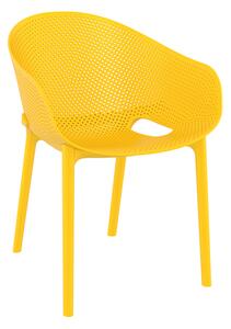 Shipley Outdoor Stacking Armchair In Yellow