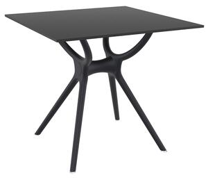 Aviemore Outdoor Square 80cm Wooden Dining Table In Black