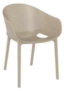 Shipley Outdoor Stacking Armchair In Taupe