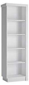 Lyco Left Handed High Gloss Bookcase In White