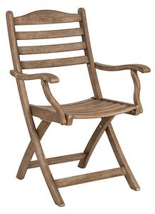 Strox Outdoor Folding Wooden Armchair In Chestnut