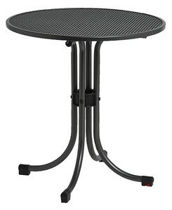 Prats Outdoor Round Metal Bistro Table In Grey