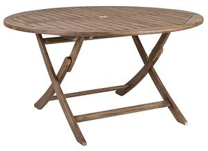 Strox Outdoor 1400mm Folding Wooden Dining Table In Chestnut