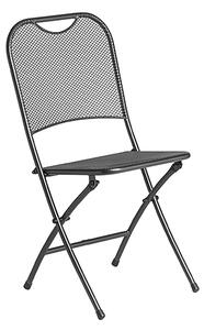 Prats Outdoor Metal Folding Dining Chair In Grey