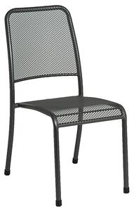 Prats Outdoor Metal Stacking Dining Chair In Grey