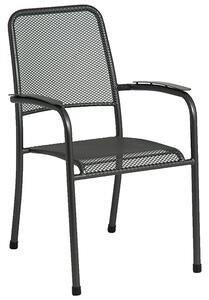 Prats Outdoor Metal Stacking Armchair In Grey