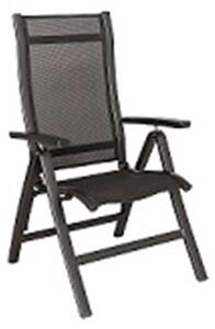 Prats Outdoor Metal Folding Recliner In Grey