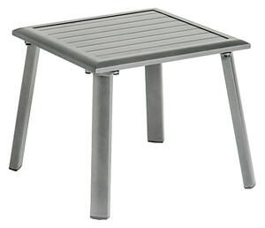 Prats Outdoor Metal Sunbed Side Table In Grey