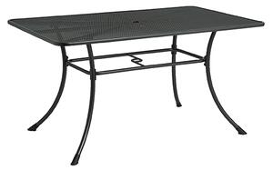 Prats Outdoor 1450mm Rectangular Metal Dining Table In Grey