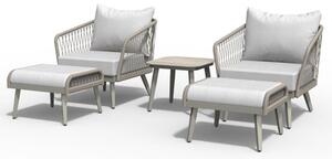 Seras Outdoor 5 Piece Duo Companion Set In Mottled Sand