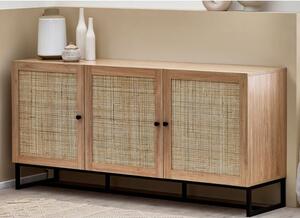 Pabla Wooden Sideboard With 3 Doors In Oak