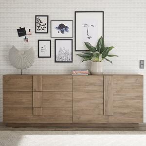 Jining Wooden Sideboard With 2 Doors 3 Drawers In Oak