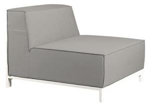 Suwon Sunbrella Fabric Middle Sofa In Stone And White Frame