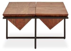 Serra Pyramid Shape Acacia Wood Coffee Table In Acacia