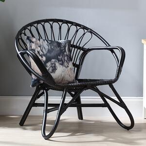 Nanding Rattan Accent Armchair In Black