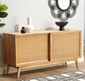 Mixco Wooden Sideboard With 2 Sliding Doors In Natural