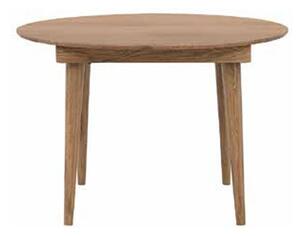 Javion Round 1100mm Wooden Dining Table In Natural Oak