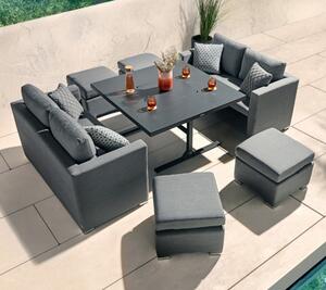 Arica Outdoor Sunbrella Fabric Lounge Cube Set In Grey