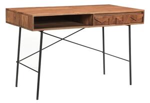 Axis Acacia Wood Computer Desk With 1 Drawer In Natural